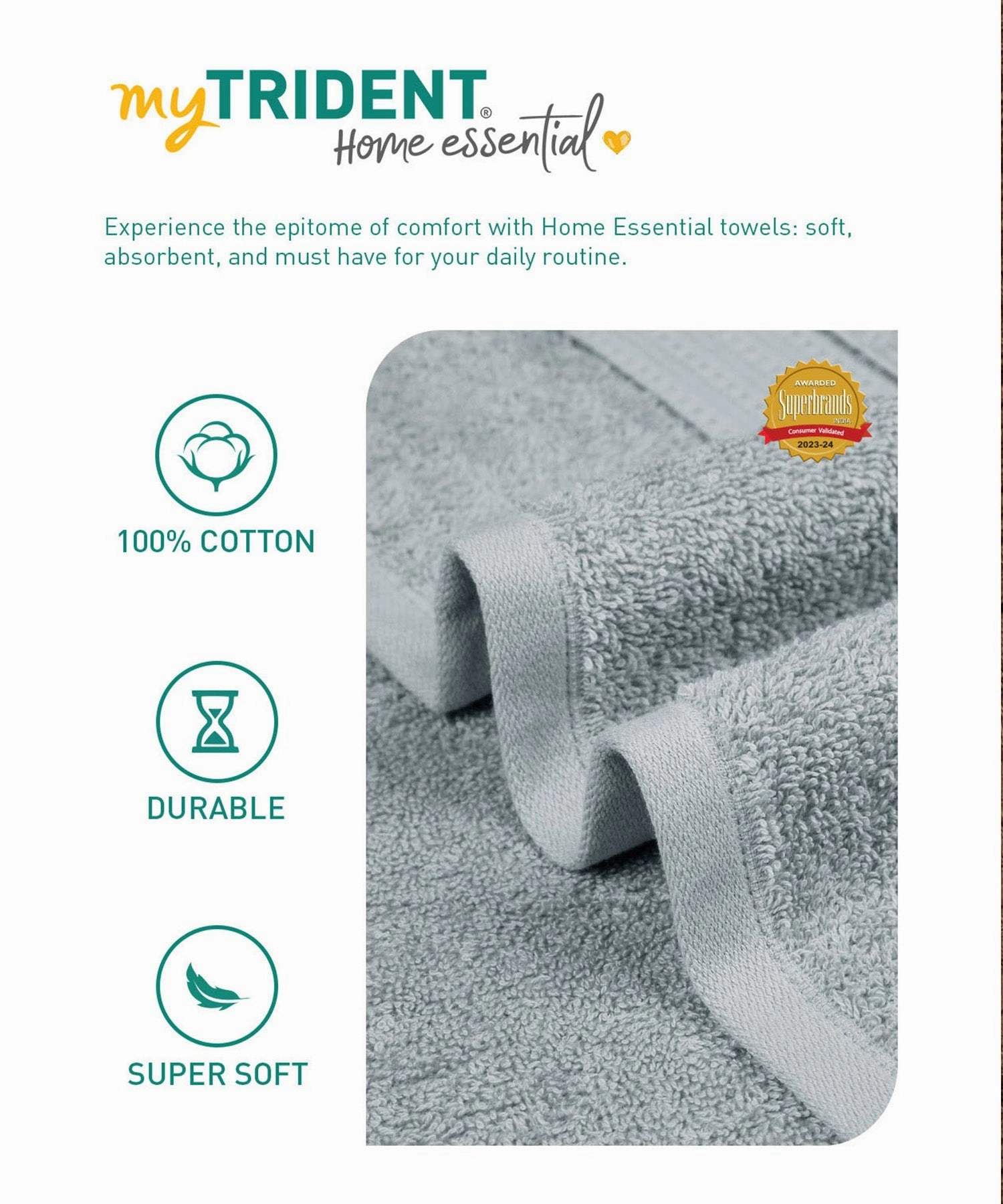 Home Essential Bath Towel,Stone Grey