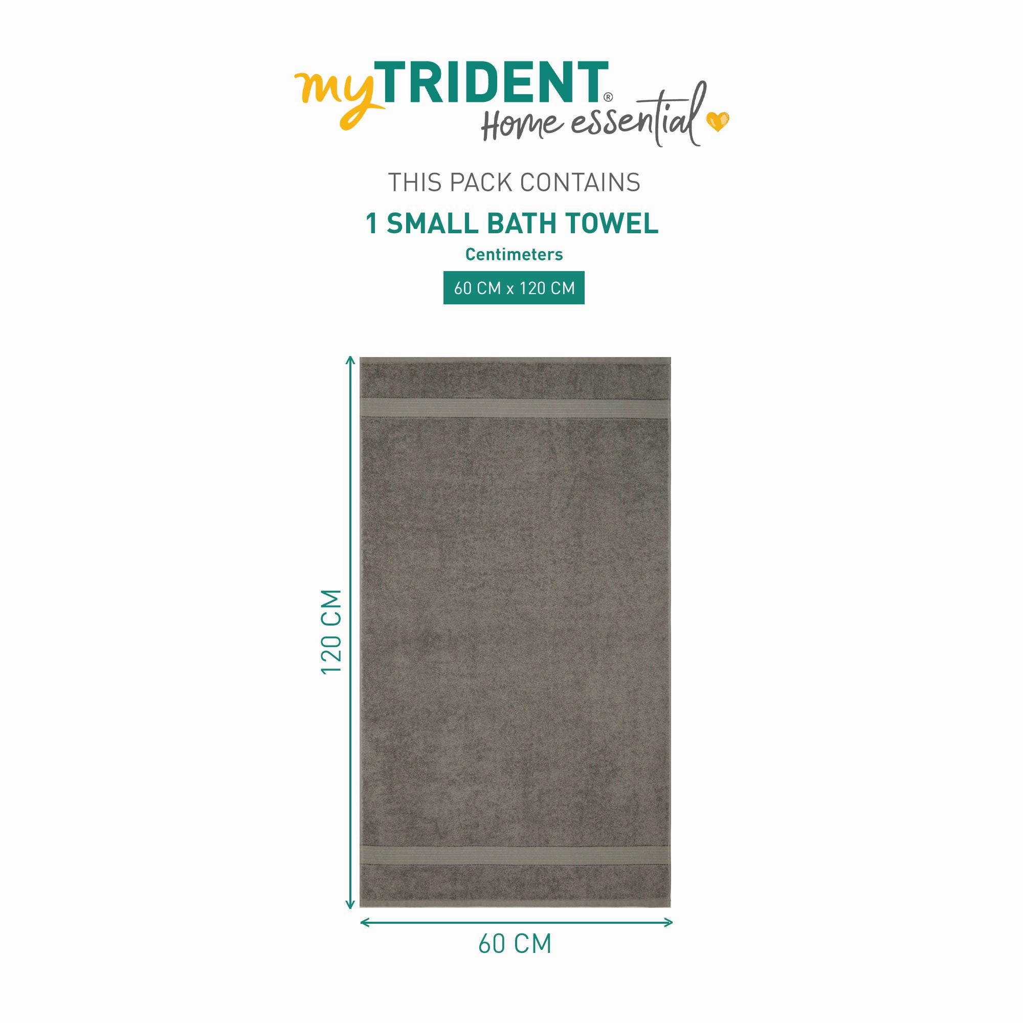 Home Essential Small Bath Towel,Gun Metal