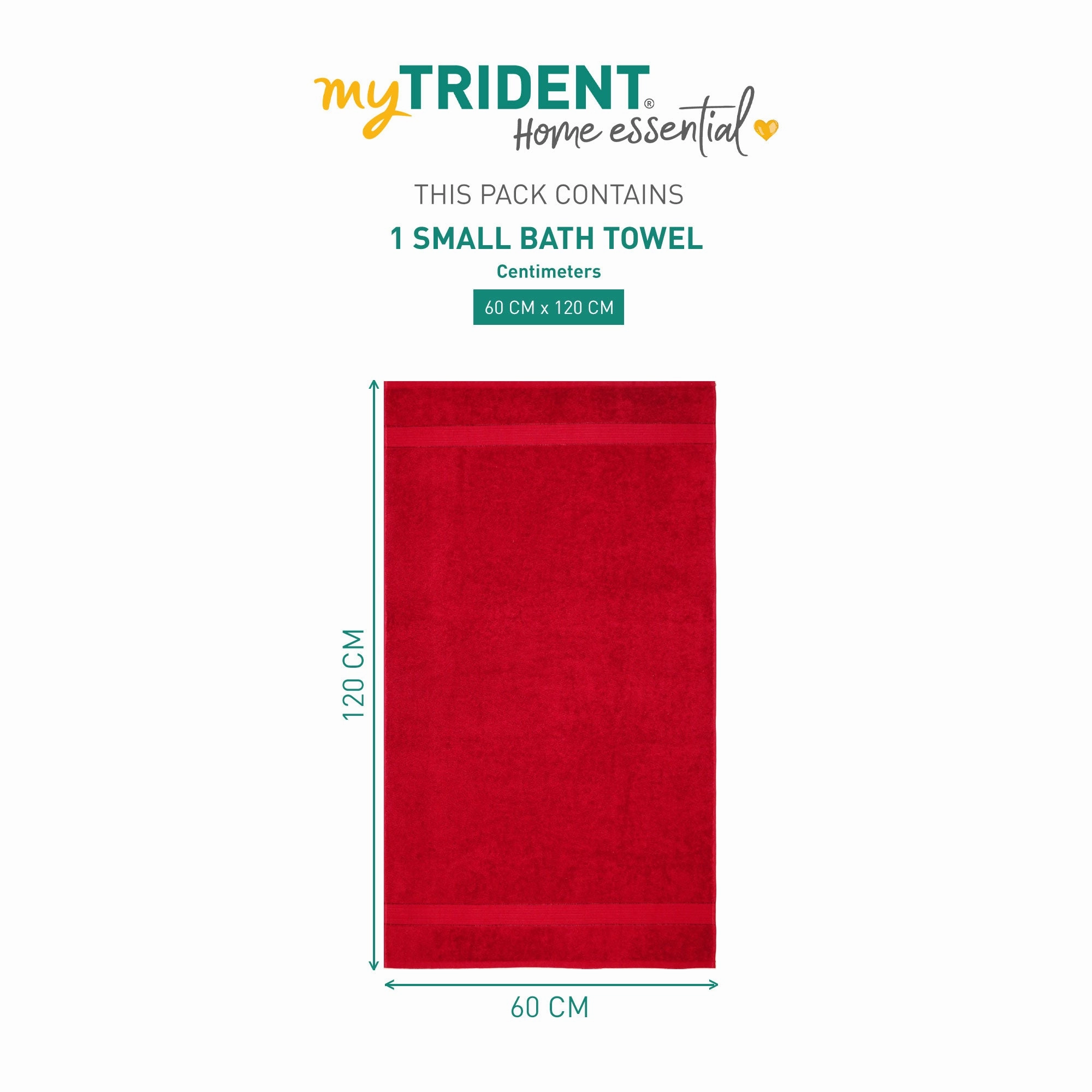 Home Essential Small Bath Towel,Lovely Red