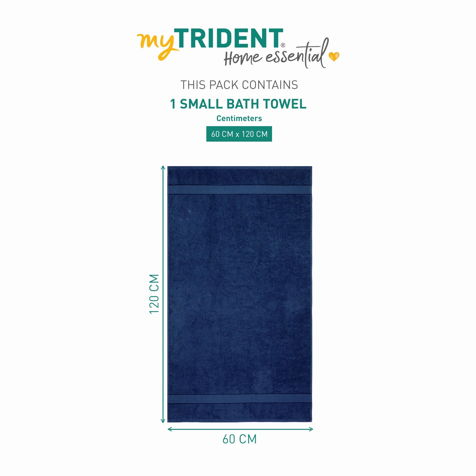 Home Essential Small Bath Towel,Midnight Blue