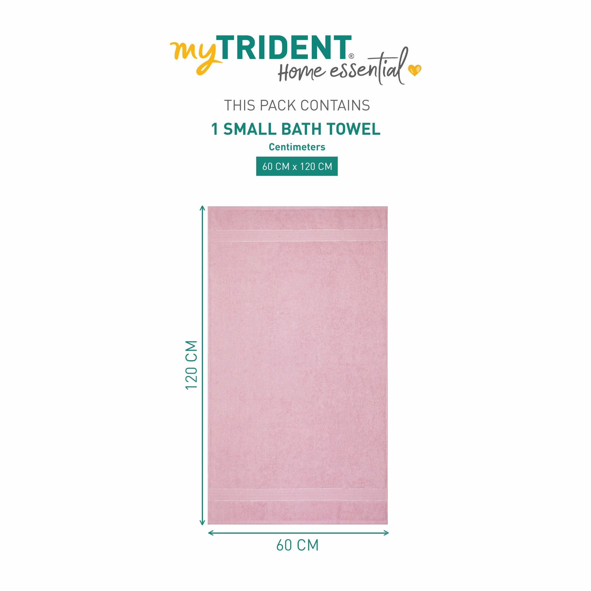 Home Essential Small Bath Towel,Powder Pink