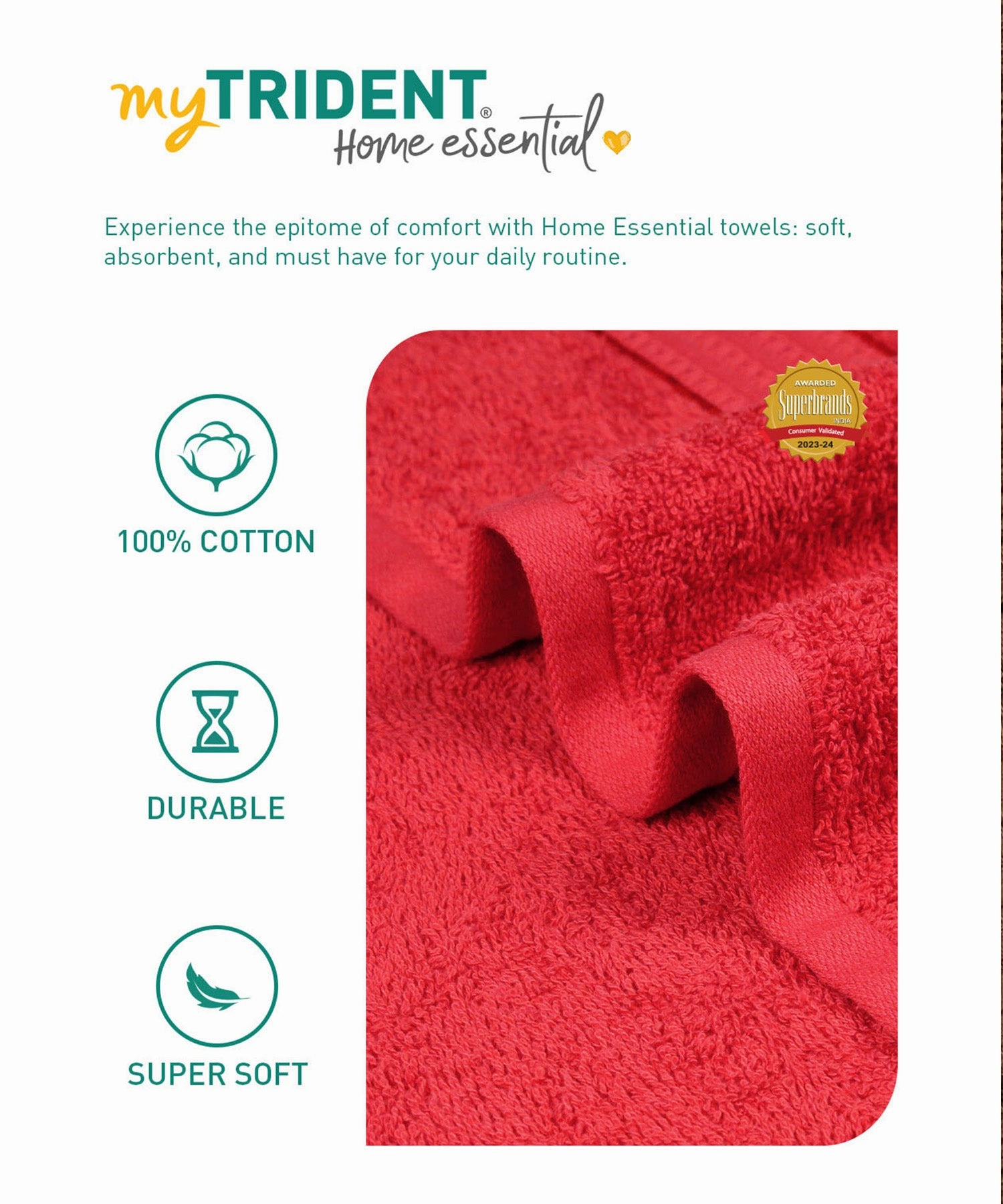 Home Essential Small Bath Towel,Red Cherry
