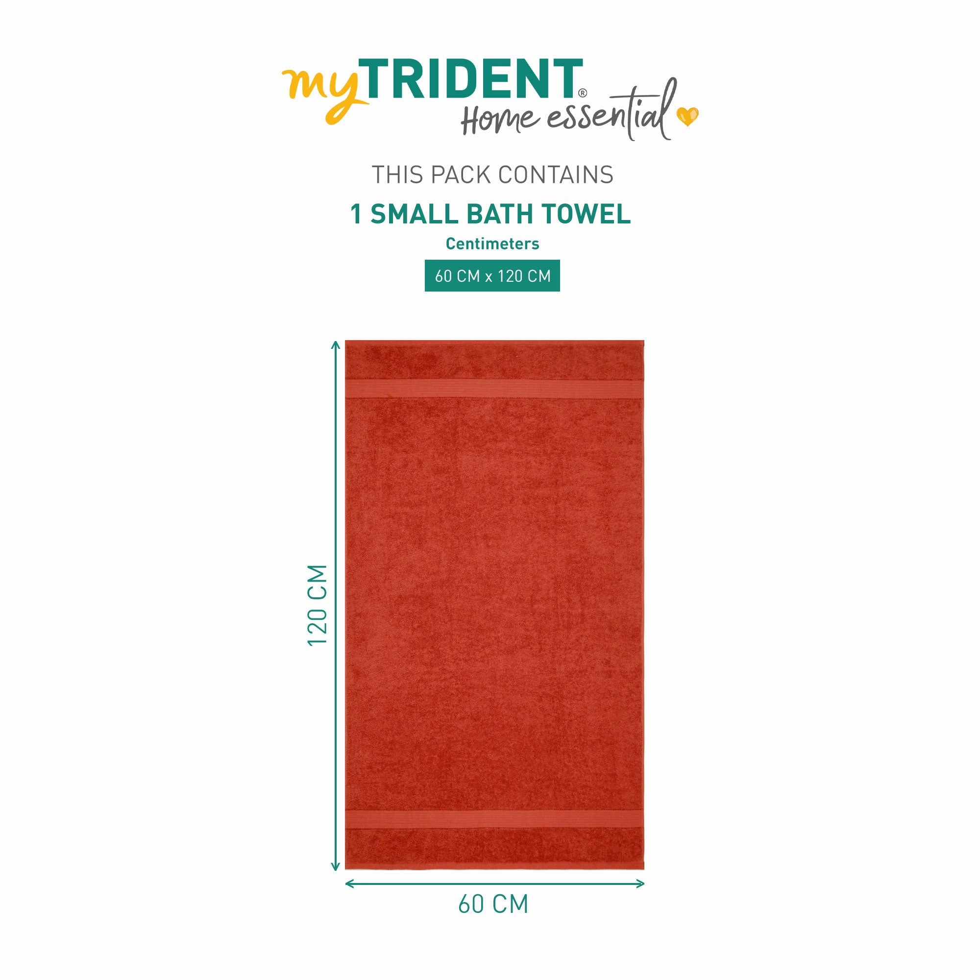 Home Essential Small Bath Towel,Red Rust
