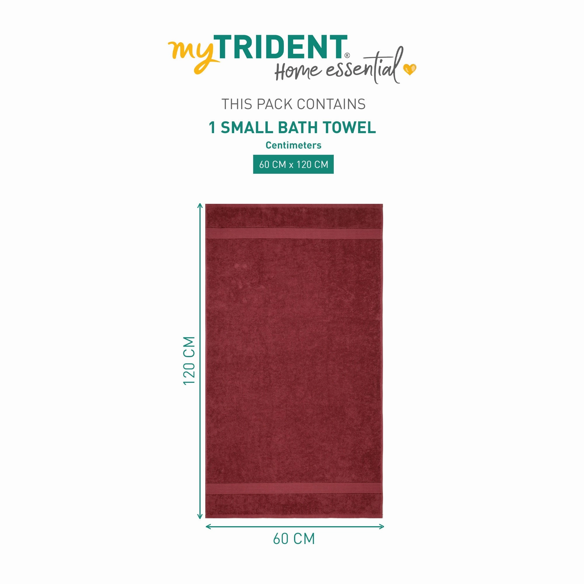 Home Essential Small Bath Towel,Red Wine