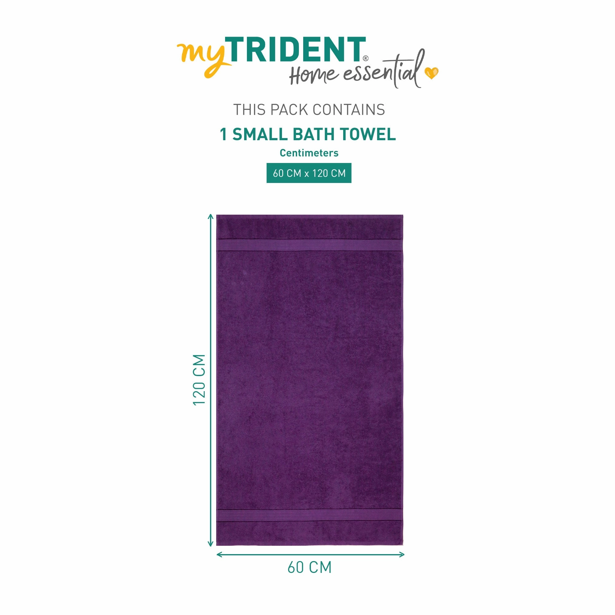 Home Essential Small Bath Towel,Royal Purple