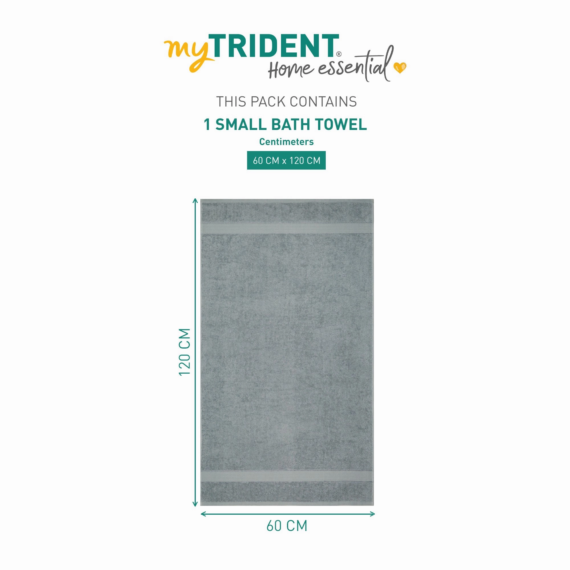 Home Essential Small Bath Towel,Stone Grey