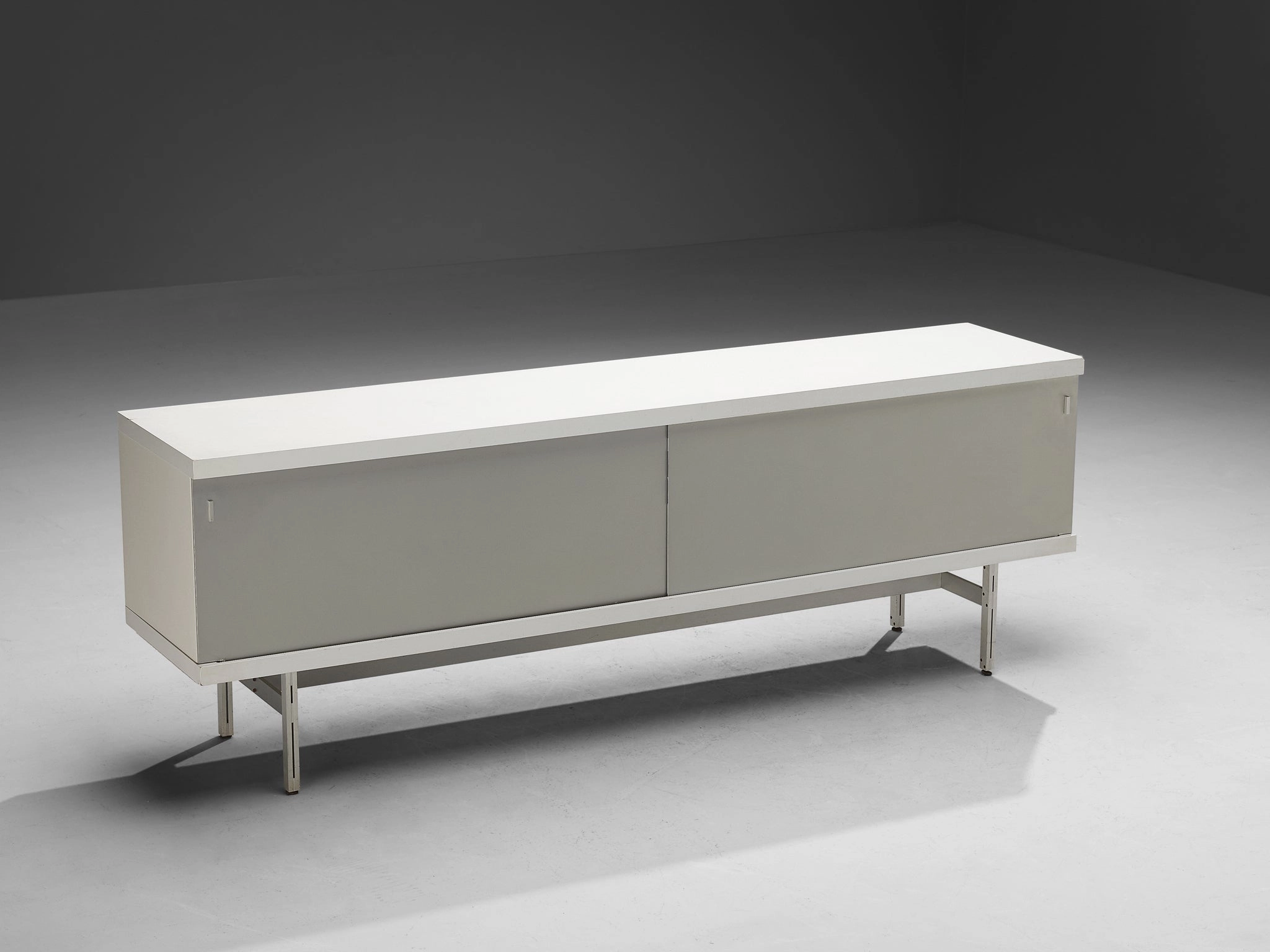 Horst Brning for Behr Minimalist Sideboard with White and Grey Layout storage cabinet,organizer,furniture storage