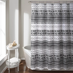 Hygge Geo Shower Curtain shower curtain,bath curtain,bathroom decor