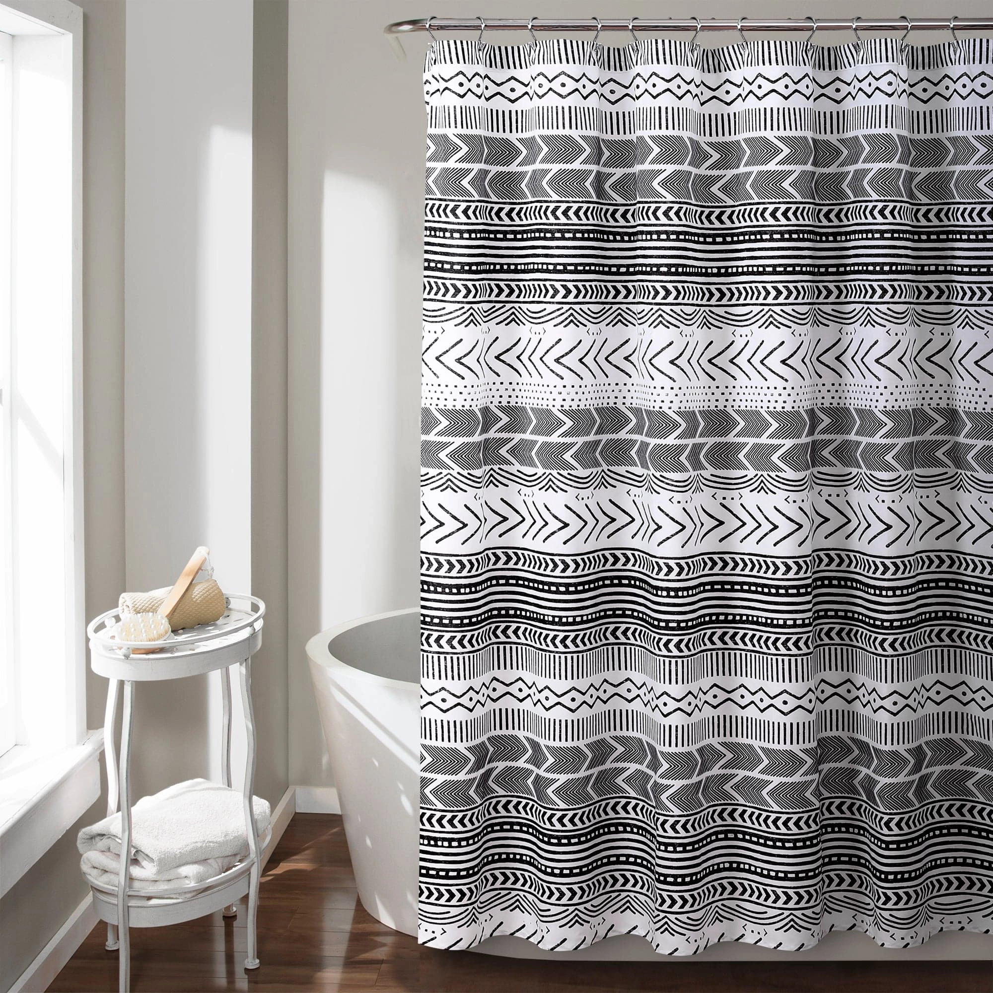 Hygge Geo Shower Curtain shower curtain,bath curtain,bathroom decor