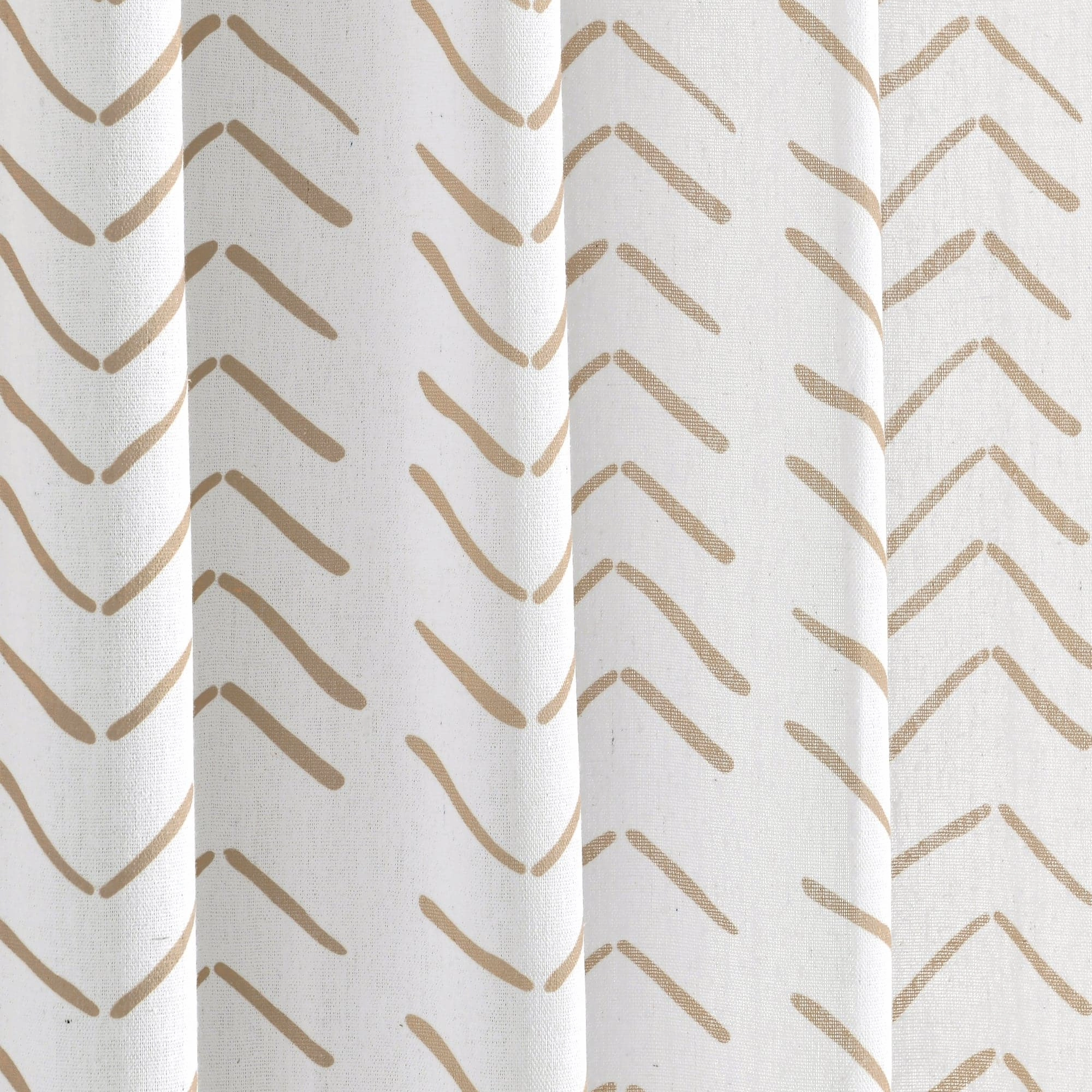 Hygge Modern Arrow Faux Linen Shower Curtain