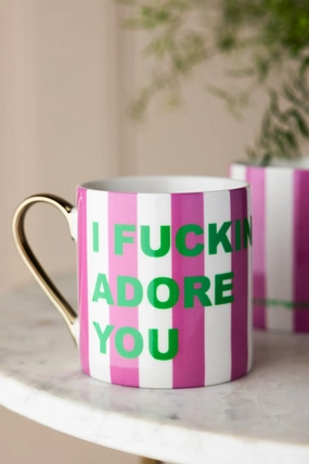 I Fucking Adore You Stripe Mug kitchenware,kitchen essentials,cooking tools