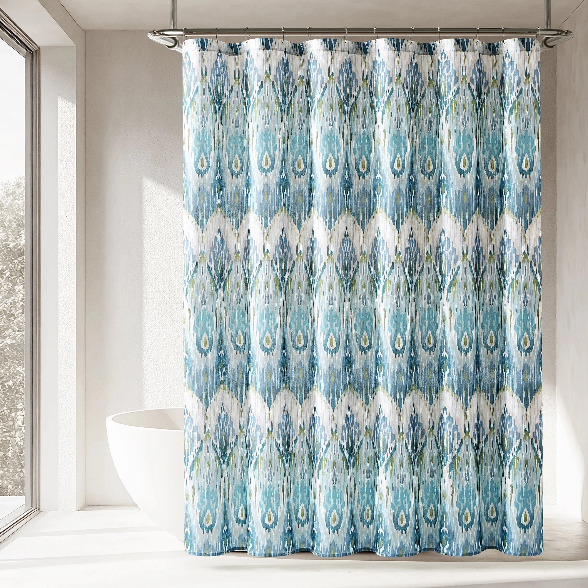 Ikat Drops Shower Curtain shower curtain,bath curtain,bathroom decor