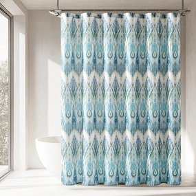 Ikat Drops Shower Curtain shower curtain,bath curtain,bathroom decor
