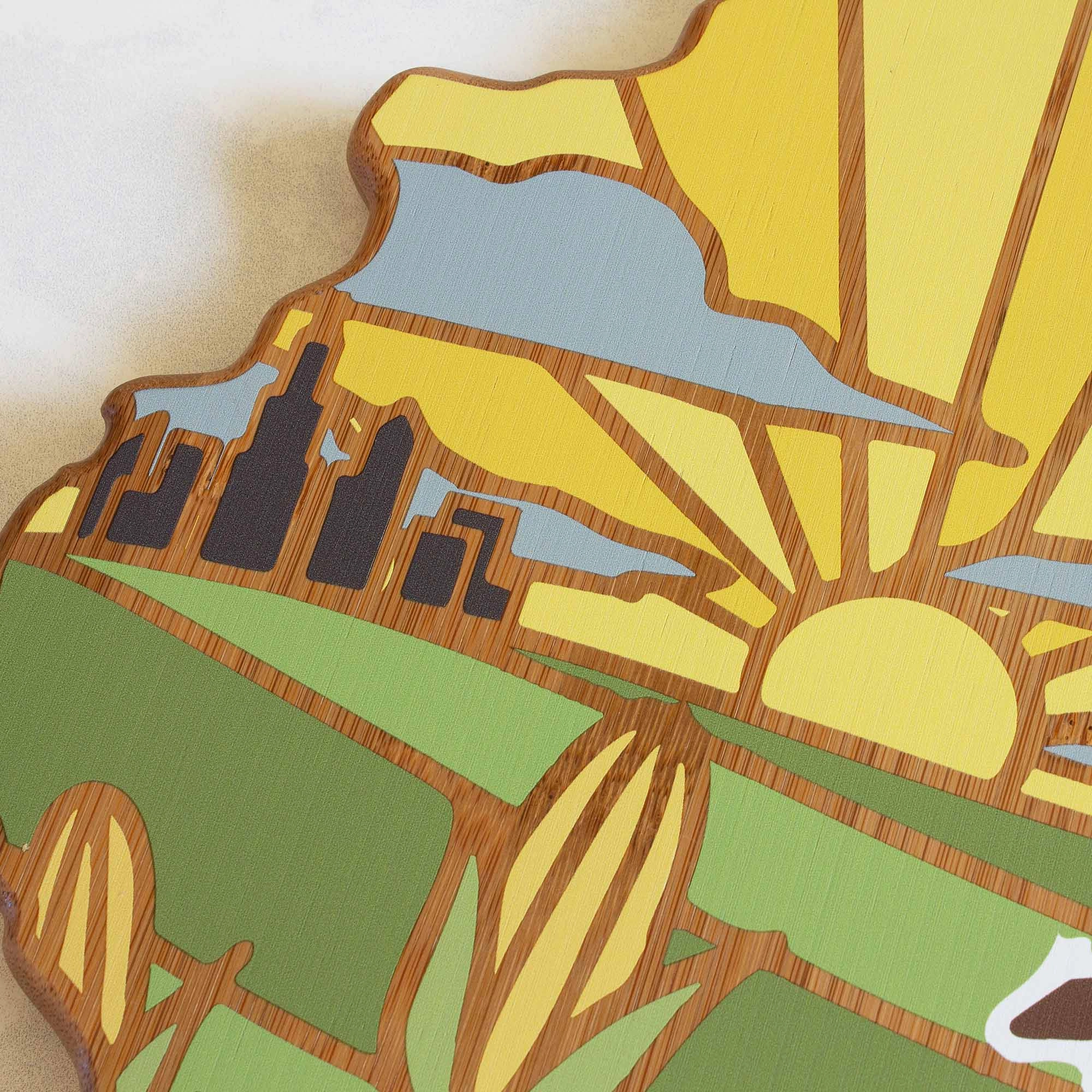 Illinois Cutting Board with Artwork by Summer Stokes