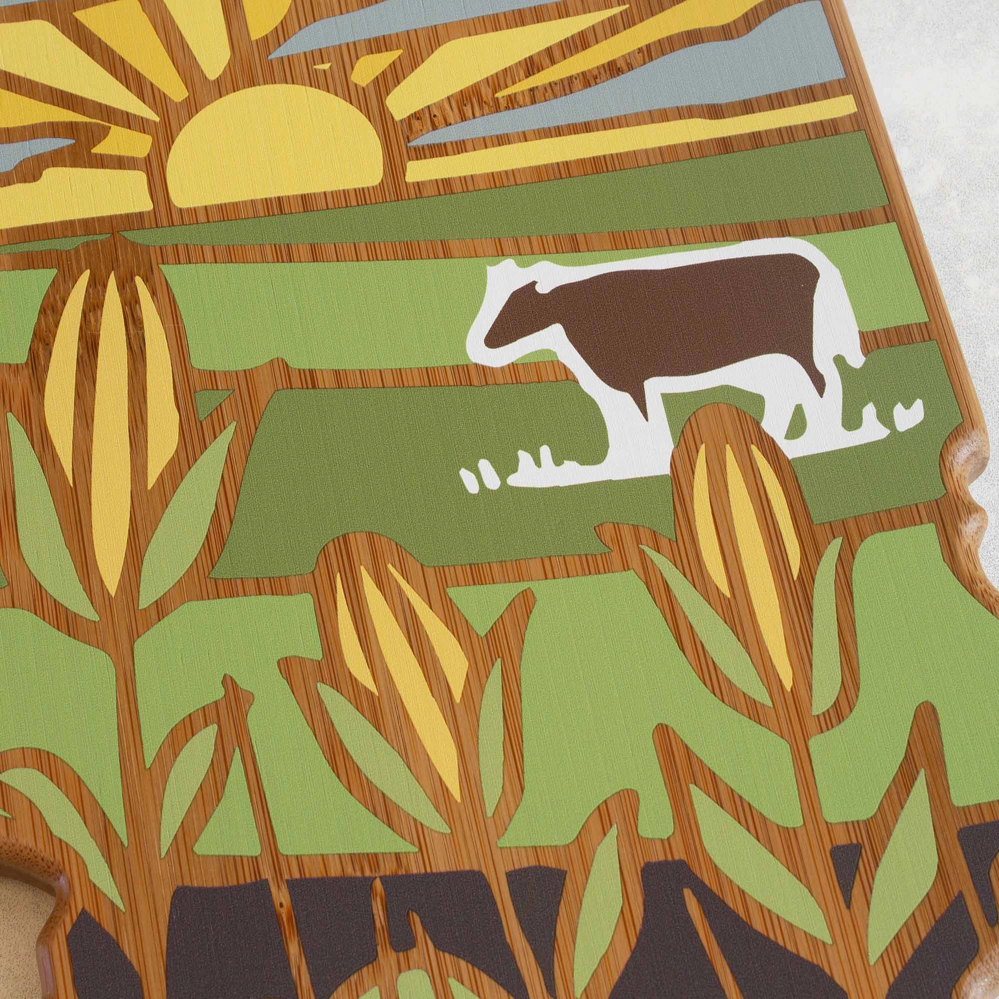 Illinois Cutting Board with Artwork by Summer Stokes