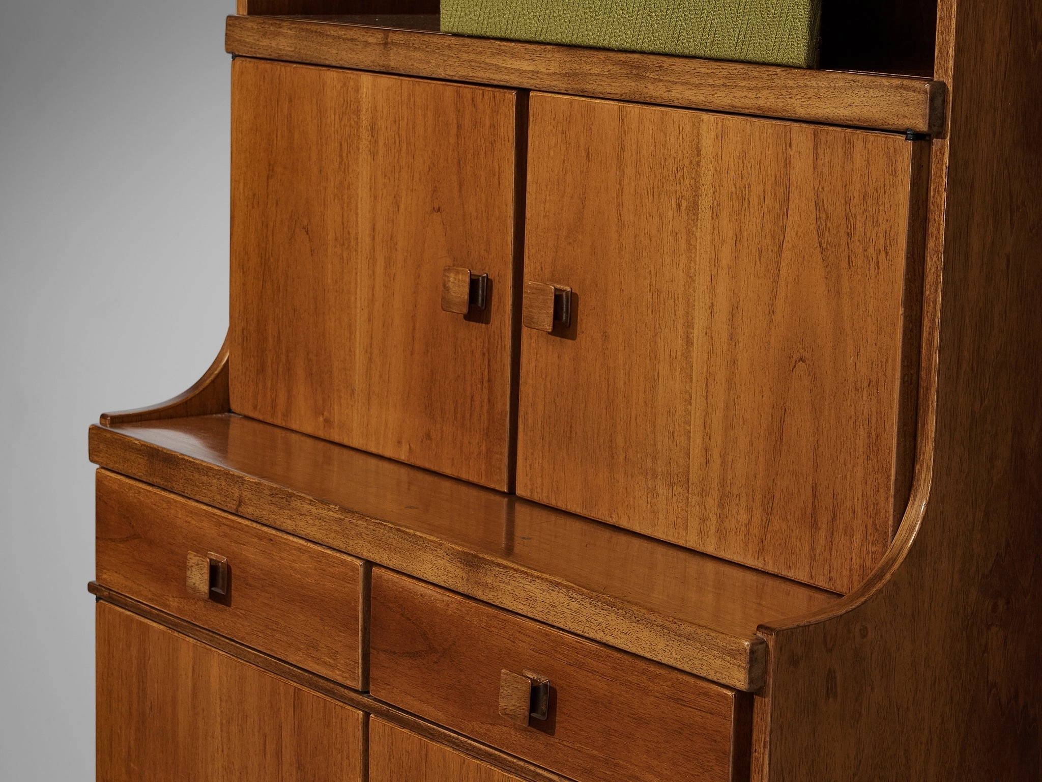 Ilmari Tapiovaara for La Permanente Mobili Cant Bookcases in Walnut