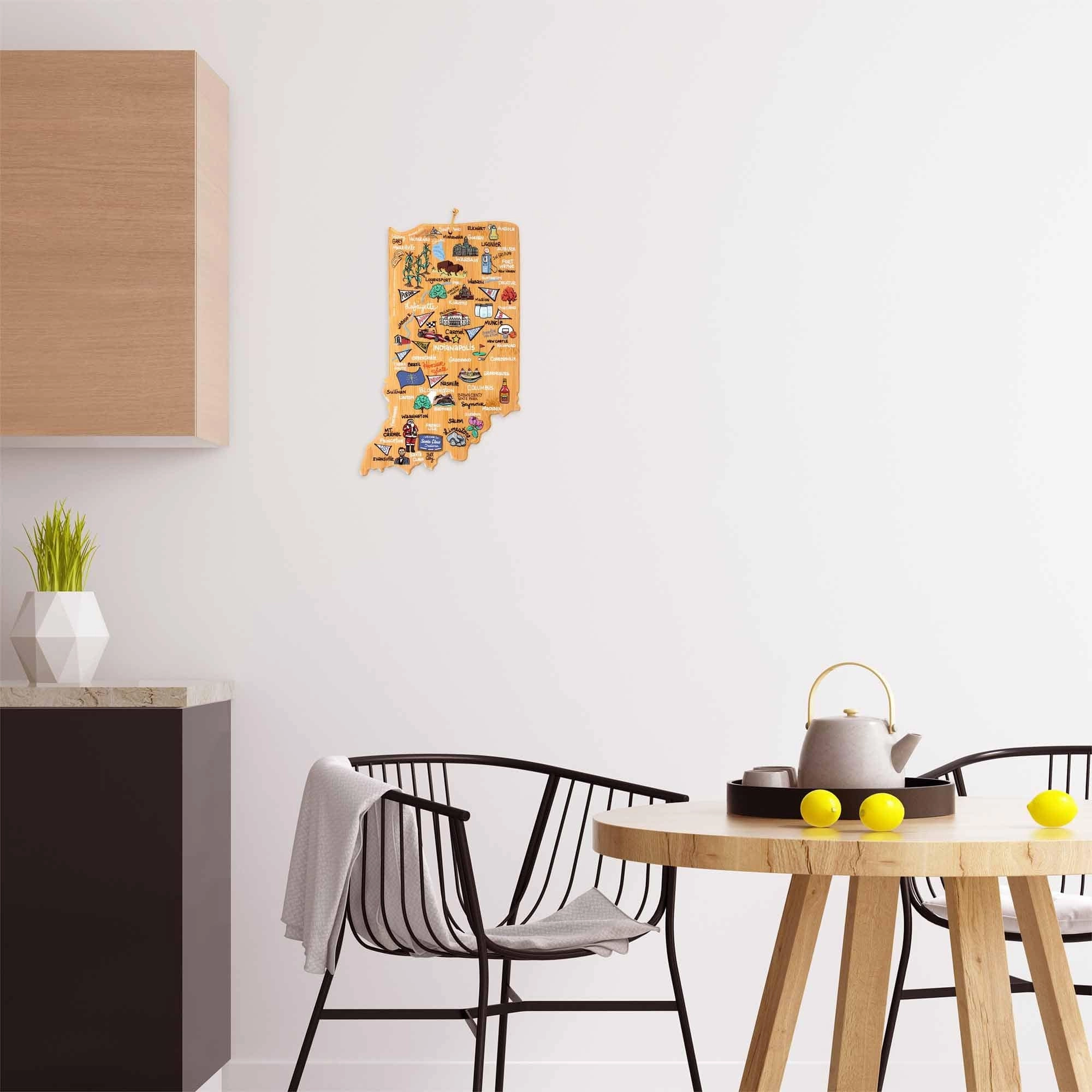 Indiana Cutting Board with Artwork by Fish Kiss