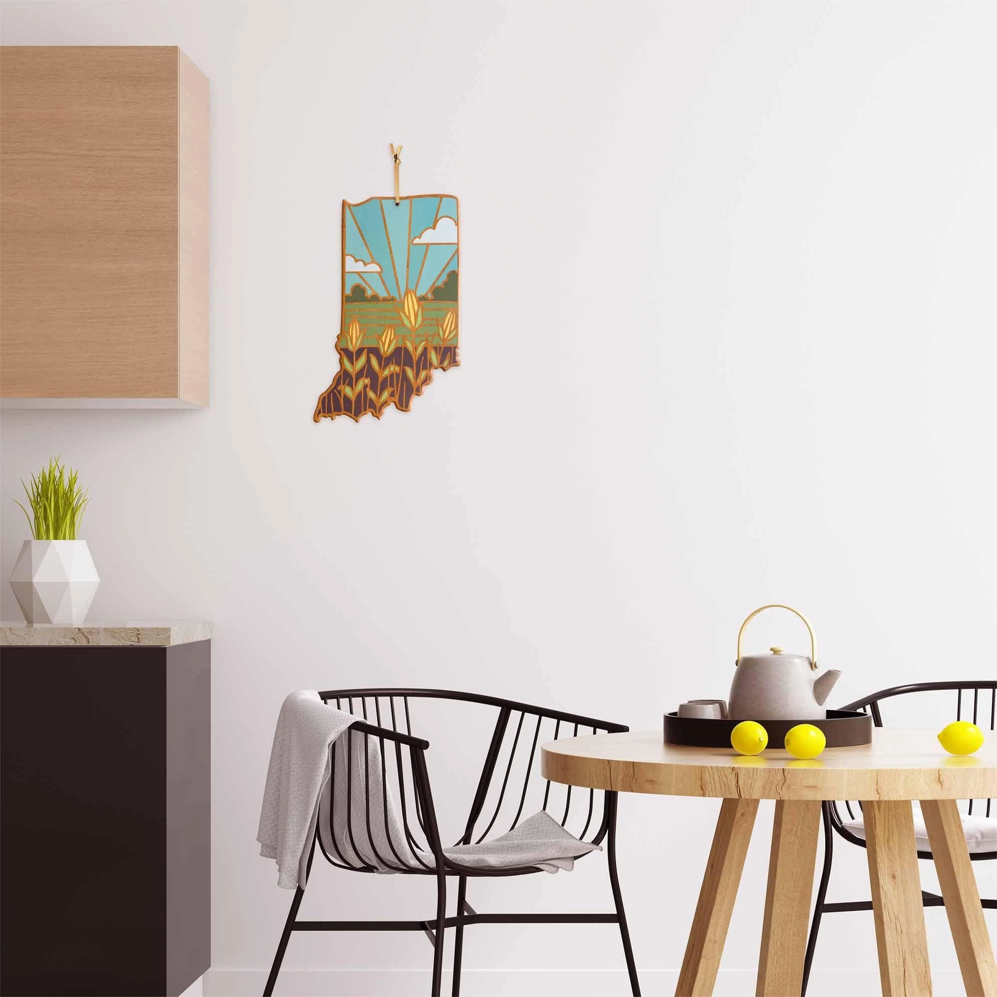 Indiana Cutting Board with Artwork by Summer Stokes