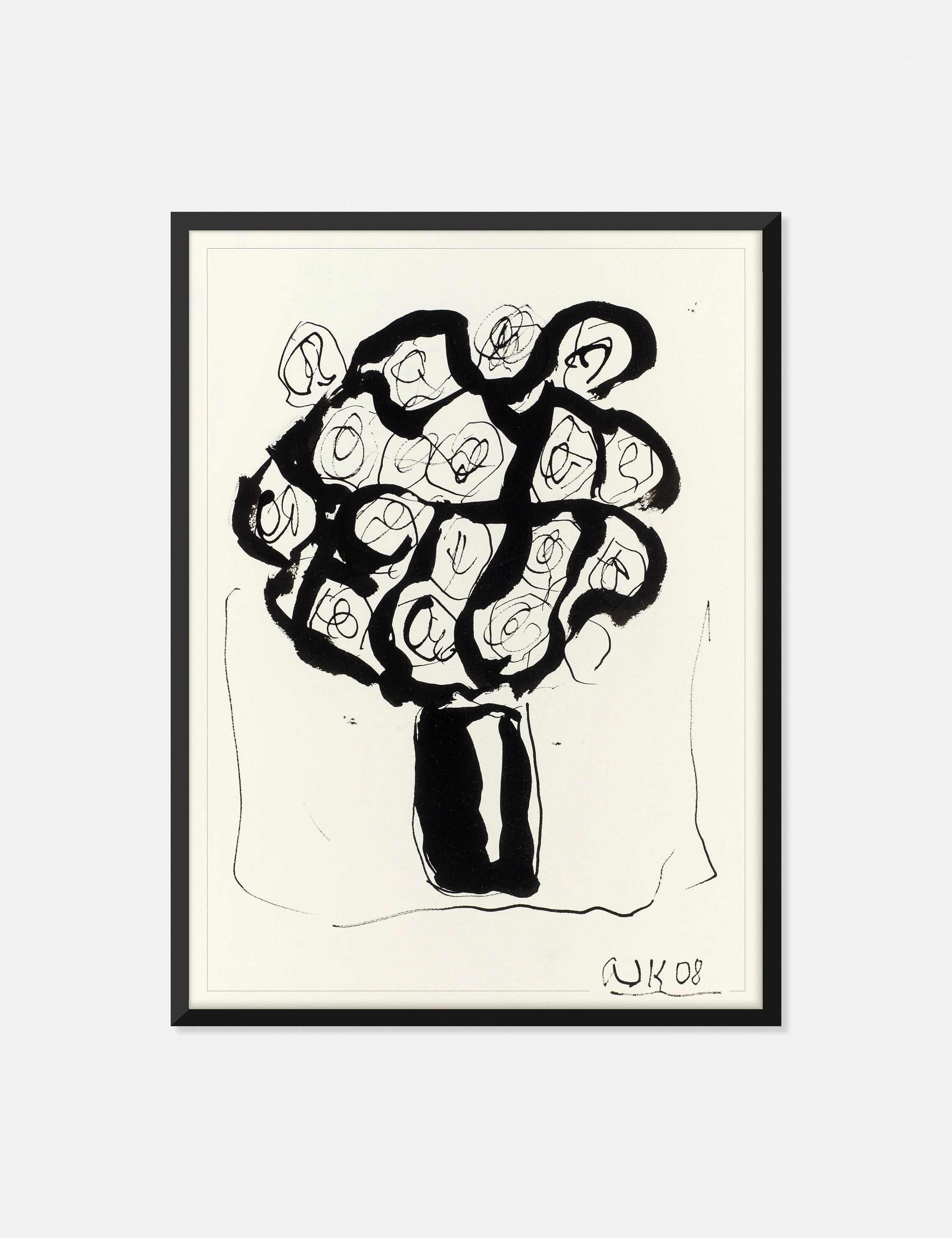 Ink Flower 5 Wall Art by Arthur Krakower wall art,canvas print,home wall decor