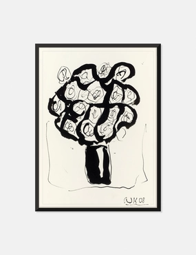Ink Flower 5 Wall Art by Arthur Krakower wall art,canvas print,home wall decor