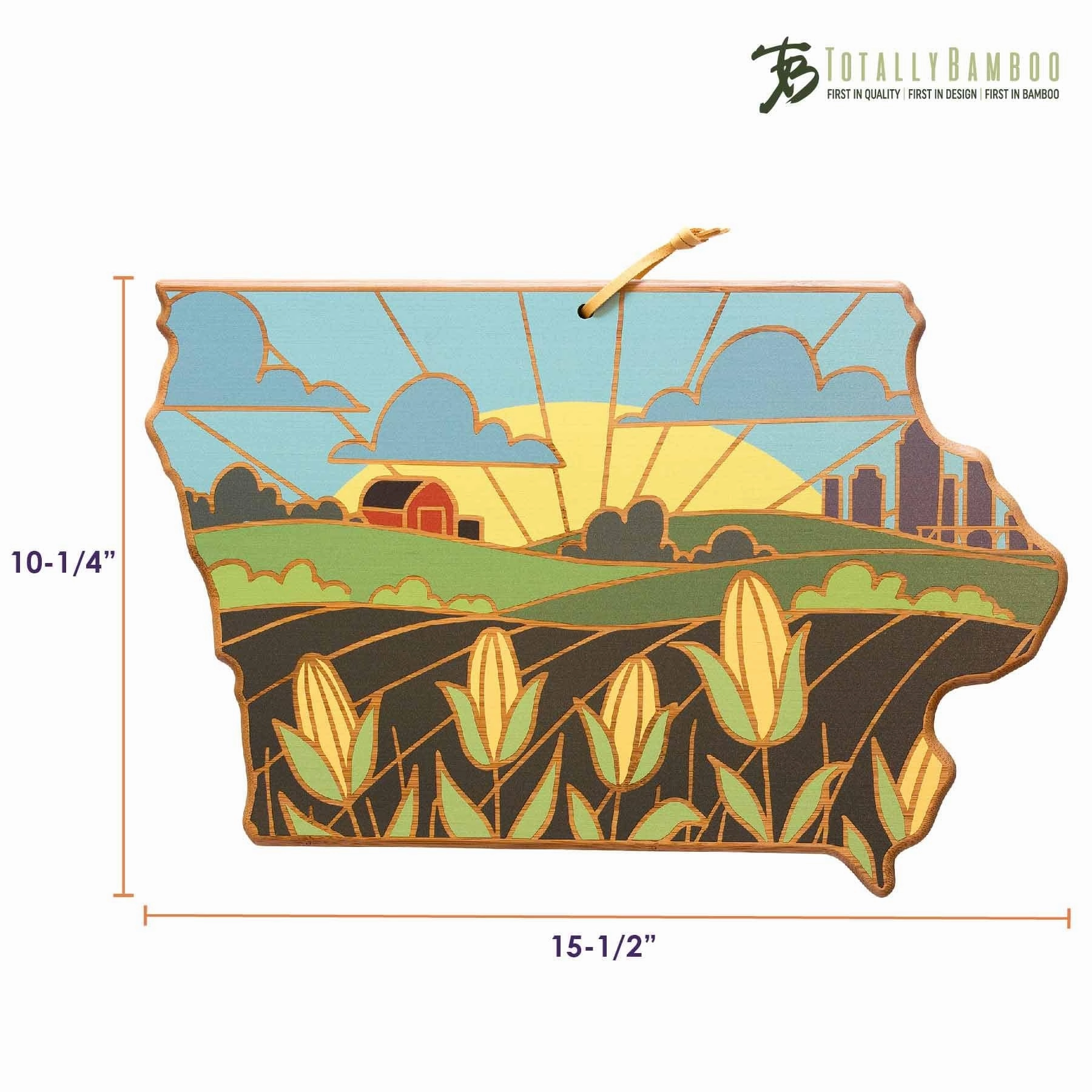 Iowa Cutting Board with Artwork by Summer Stokes