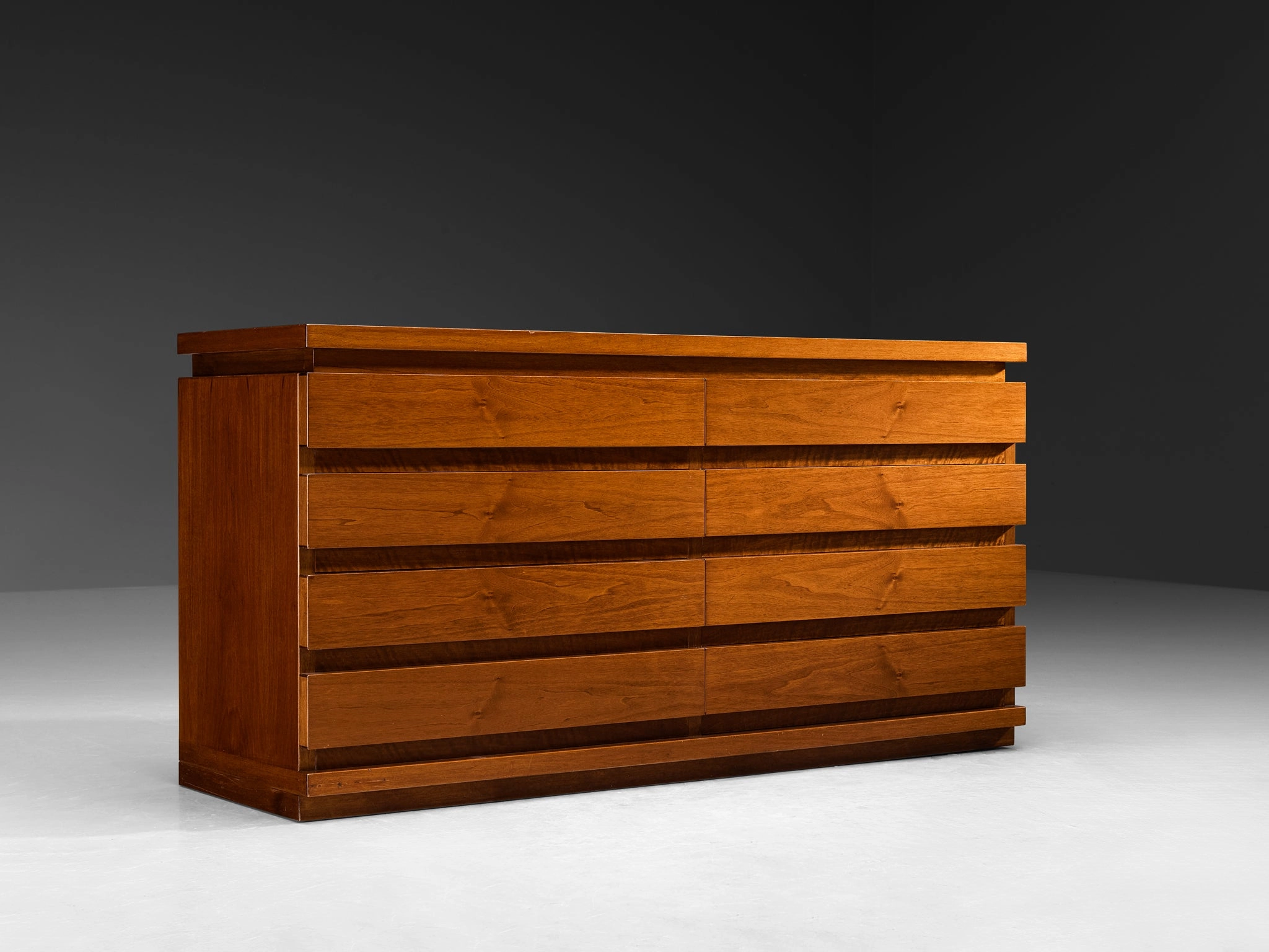 Italian Architectural Chest of Drawers in Walnut