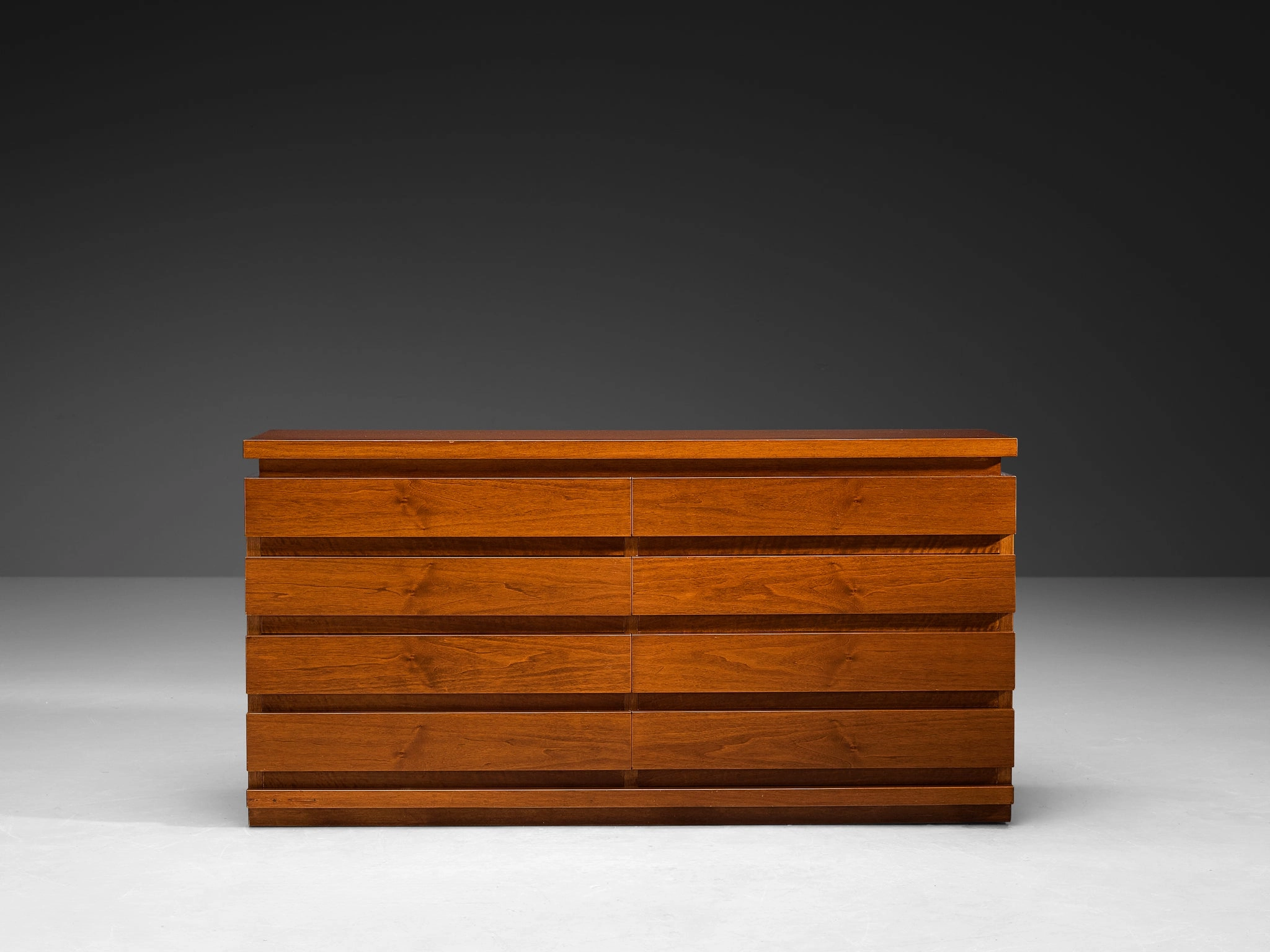 Italian Architectural Chest of Drawers in Walnut