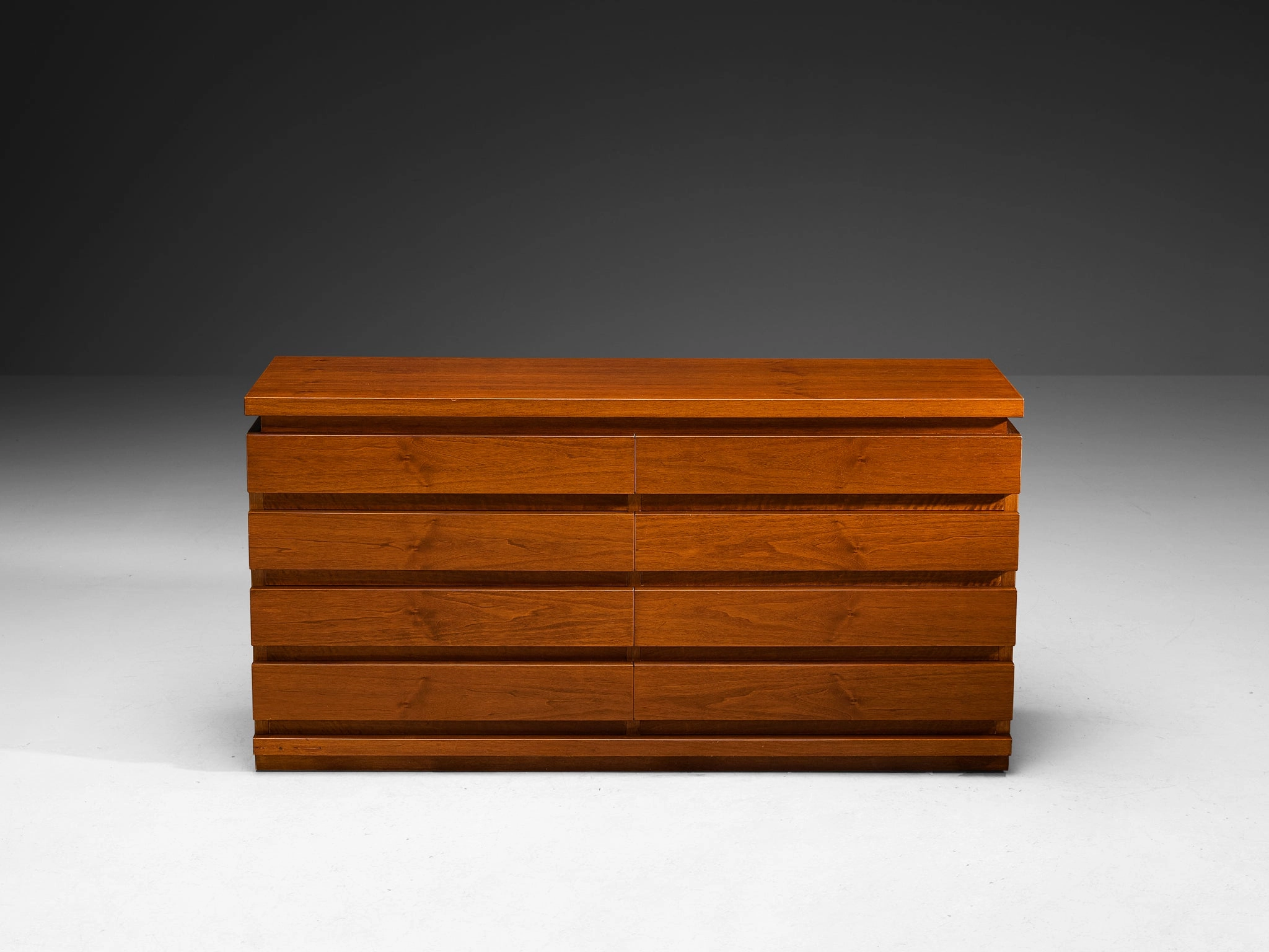 Italian Architectural Chest of Drawers in Walnut
