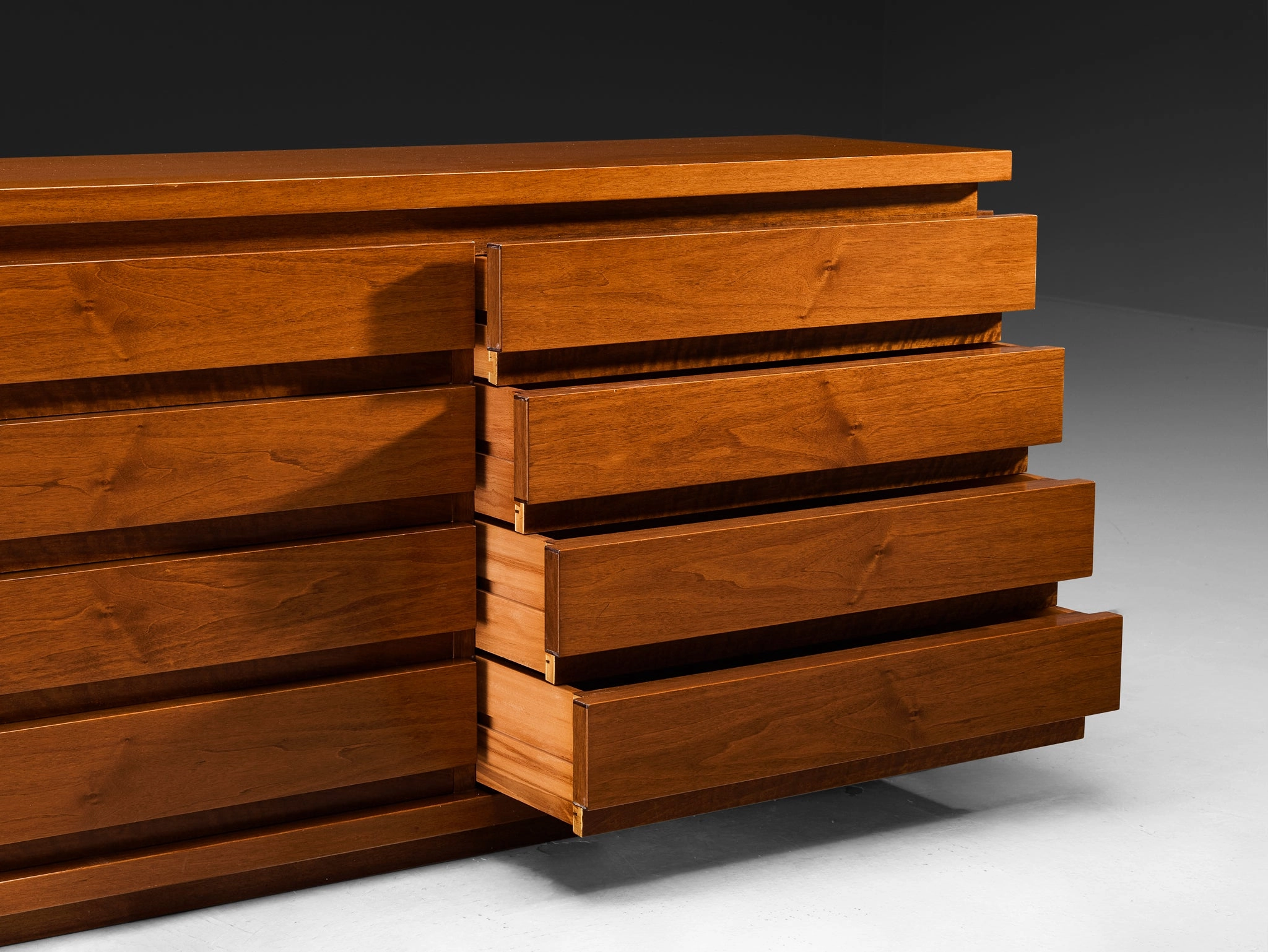 Italian Architectural Chest of Drawers in Walnut