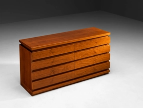 Italian Architectural Chest of Drawers in Walnut storage cabinet,organizer,furniture storage