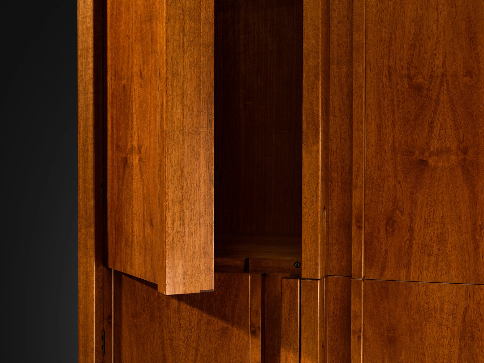 Italian Architectural Wall Unit in Walnut