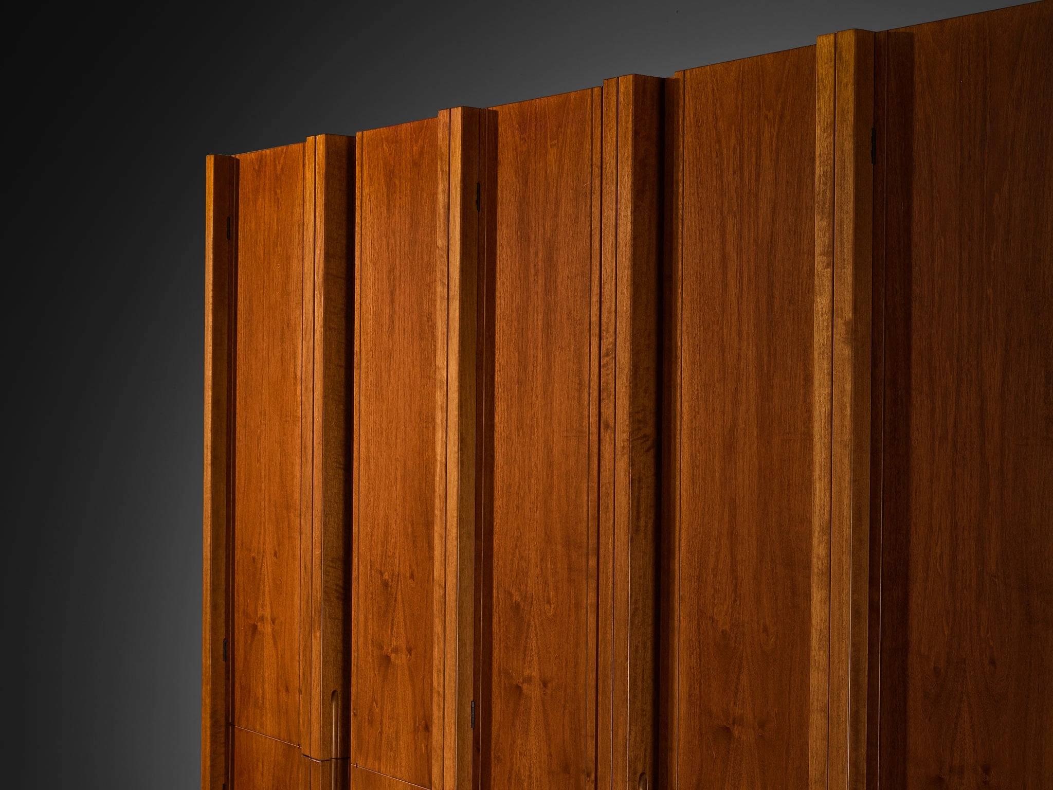 Italian Architectural Wall Unit in Walnut