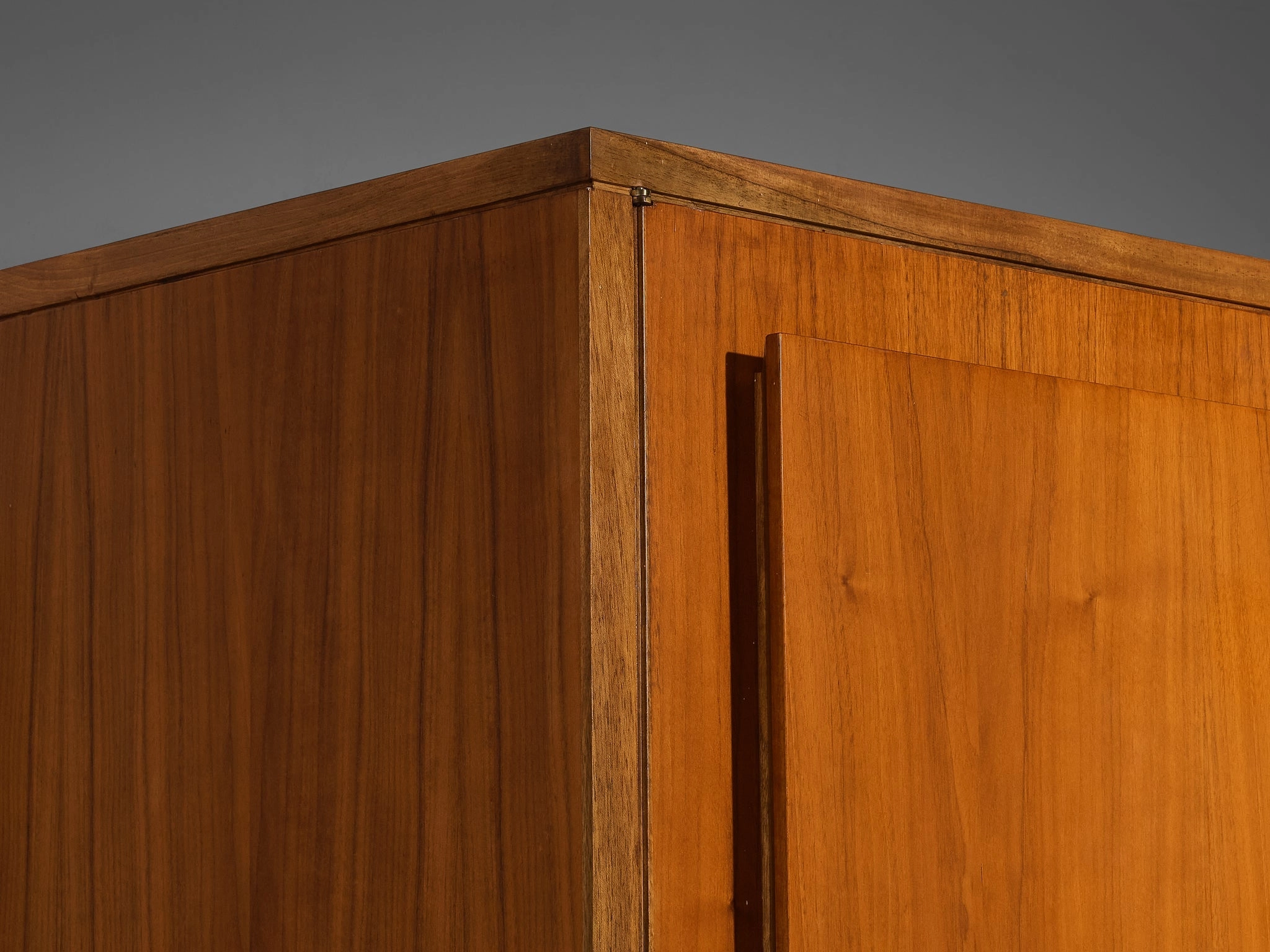 Italian Large Cabinets in Teak and Geometric Fronts