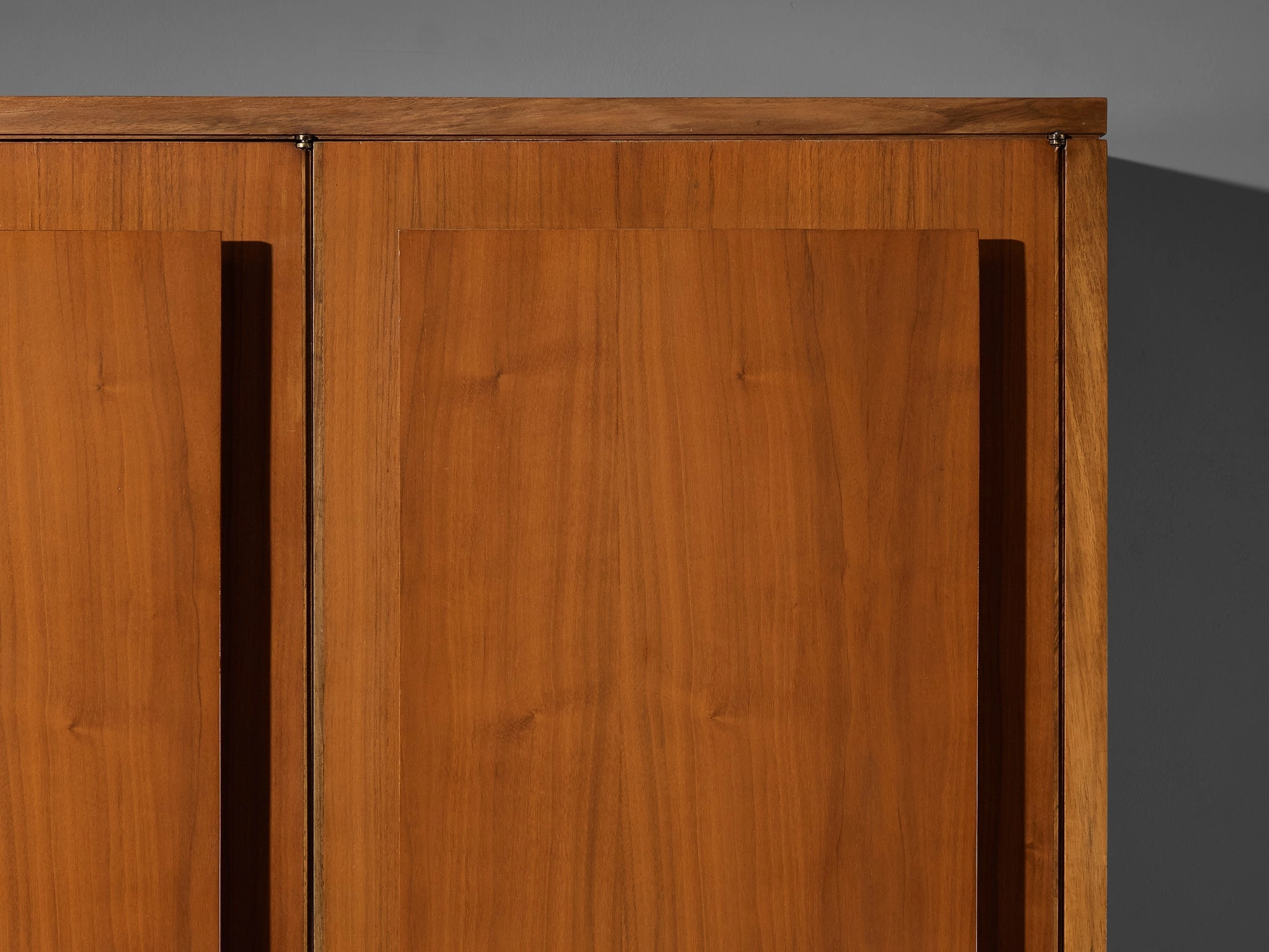 Italian Large Cabinets in Teak and Geometric Fronts