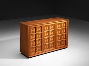 Italian Post-Modern Sideboard with Geometric Front storage cabinet,organizer,furniture storage