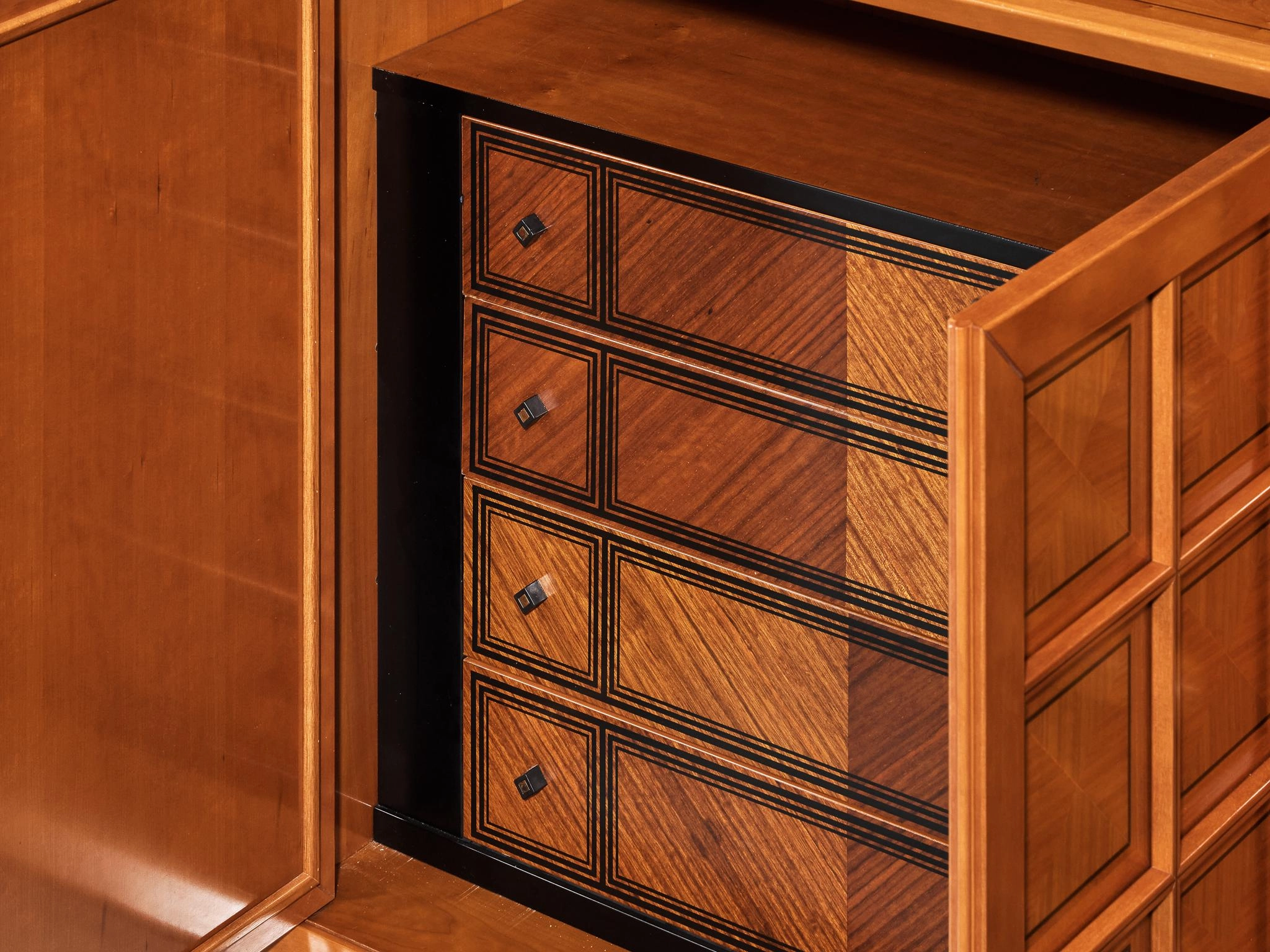 Italian Post-Modern Sideboard with Geometric Front