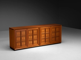 Italian Post-Modern Sideboard with Geometric Front storage cabinet,organizer,furniture storage