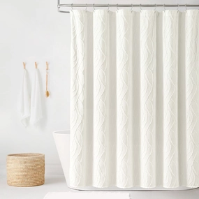 Jacquard Wave Shower Curtain shower curtain,bath curtain,bathroom decor
