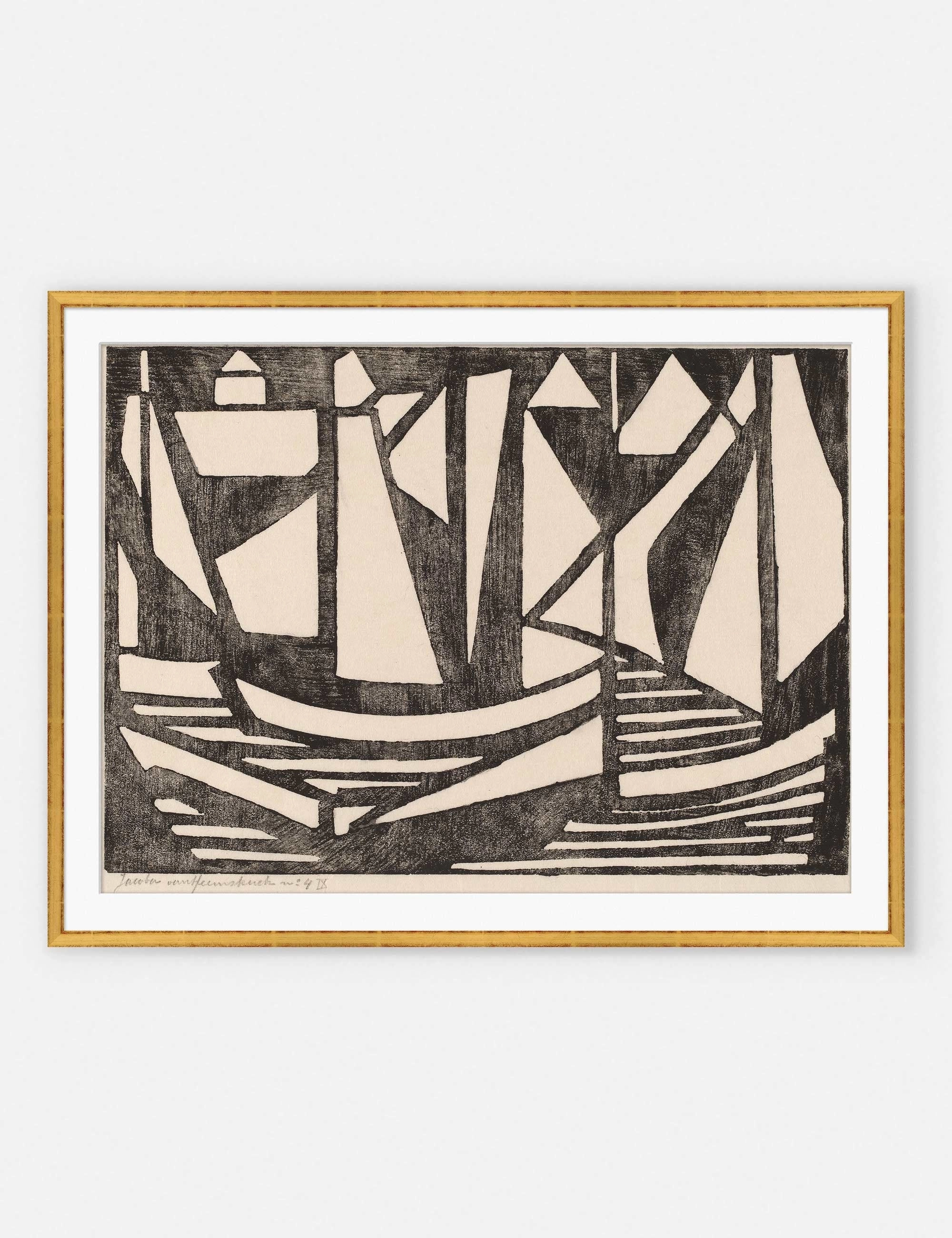Japanese Woodcuts - Boats Print wall art,canvas print,home wall decor