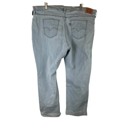 Jeans Straight By Levis In Blue Denim, Size: 22 levis