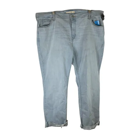 Jeans Straight By Levis In Blue Denim, Size: 22 levis