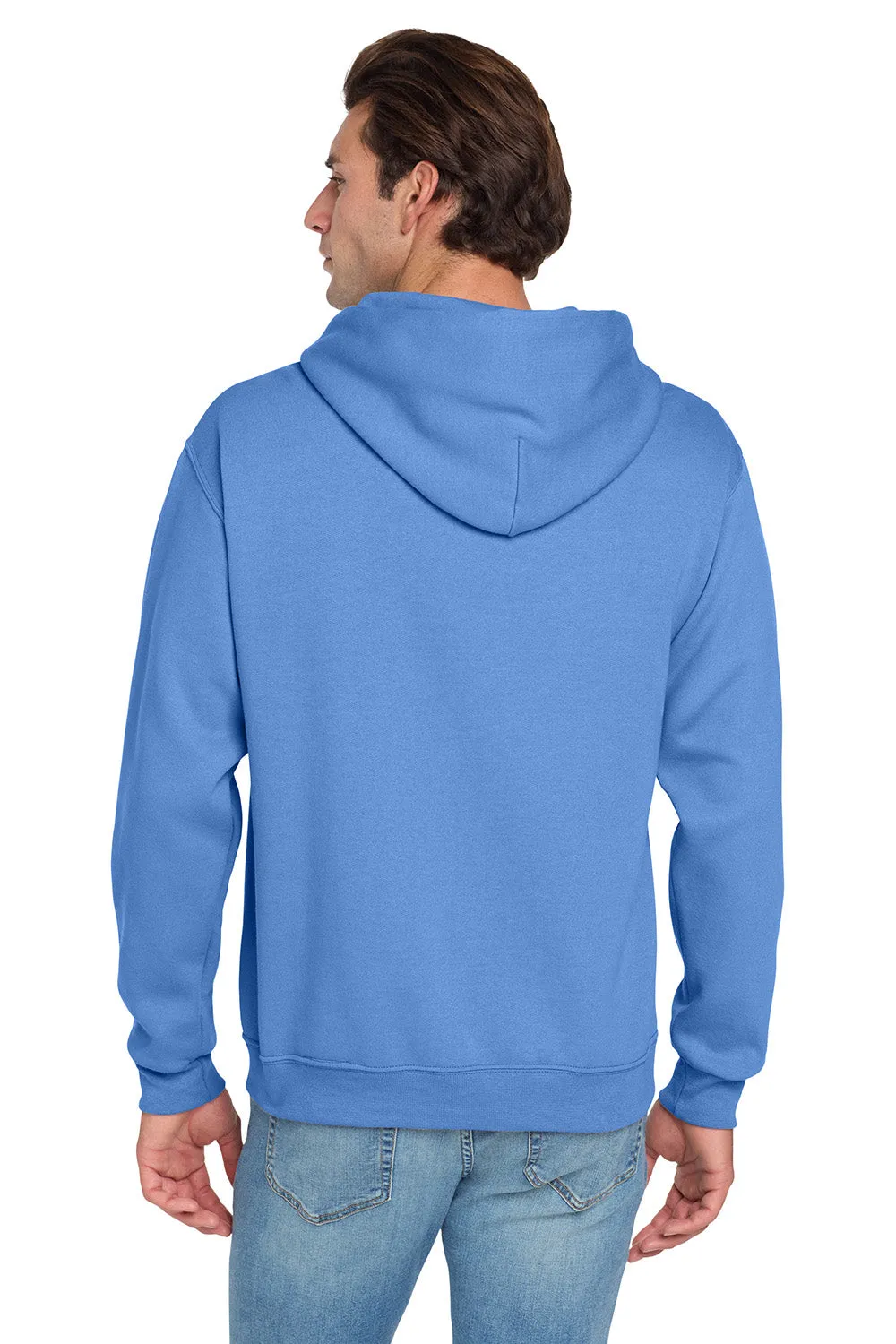Jerzees Mens NuBlend Pill Resistant Fleece Hooded Sweatshirt Hoodie w/ Pouch Pocket - Columbia Blue  should book Clothing Jerzees