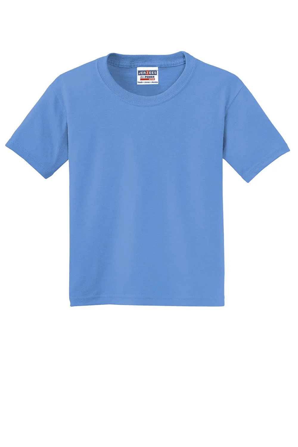 Jerzees Youth Dri-Power Moisture Wicking Short Sleeve Crewneck T-Shirt - Columbia Blue  should book Clothing Jerzees