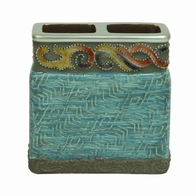 Jessica Simpson Elara bath accessories toothbrush holder - Teal toothbrush holder,bathroom cup,bathroom organizer