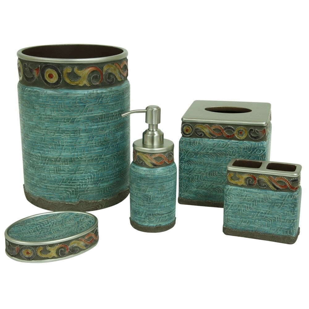 Jessica Simpson Elara bath accessories toothbrush holder - Teal