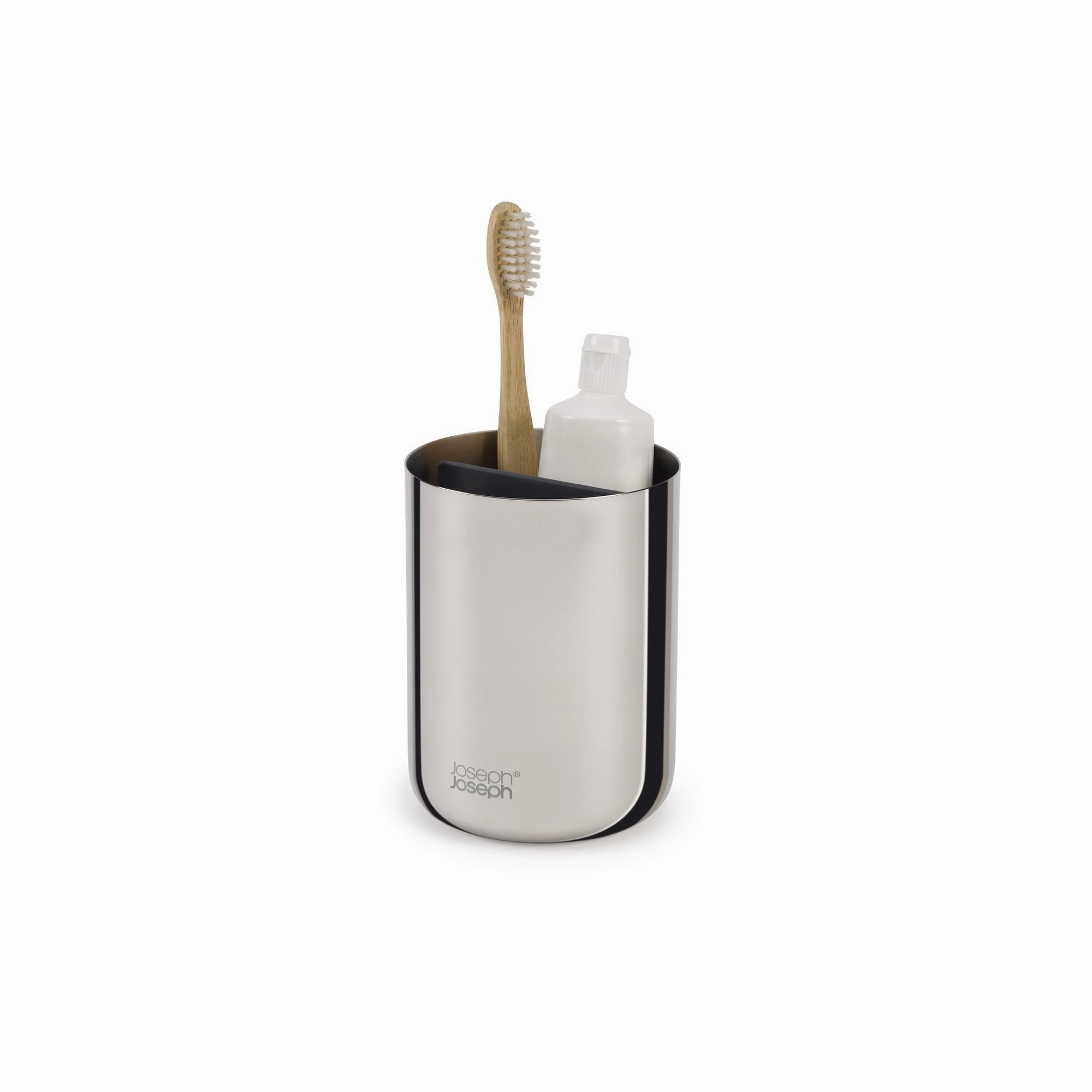 Joseph Joseph EasyStore Luxe Steel Toothbrush Holder - Stainless-steel