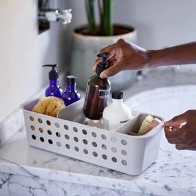 Joseph Joseph EasyStore Slimline Ecru Bathroom Storage Basket bathroom essentials,bathroom accessories,bathroom set