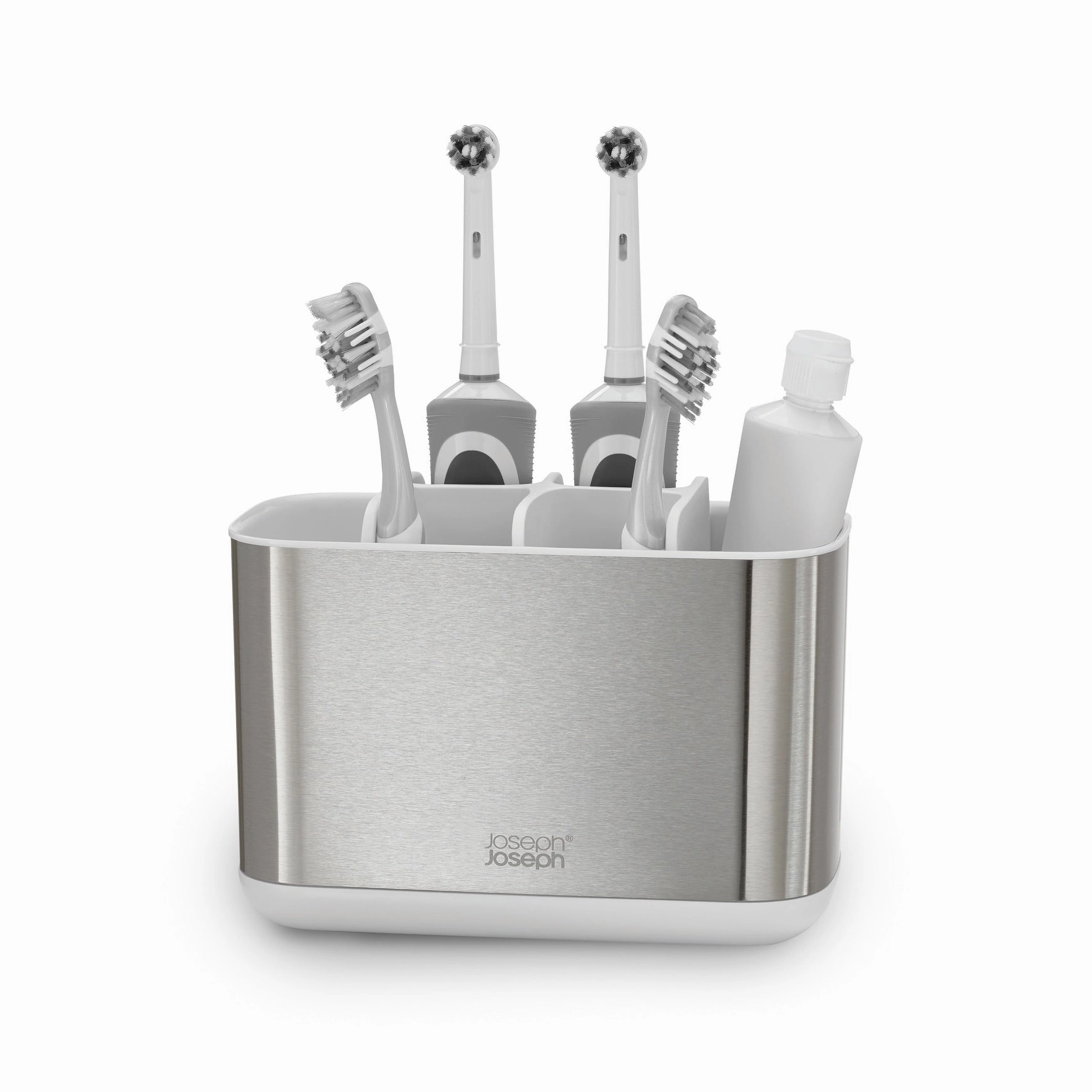Joseph Joseph EasyStore Stainless Steel Toothbrush Holder
