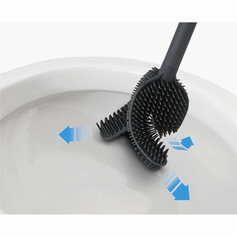 Joseph Joseph Flex 360 Luxe Toilet Brush with Stainless-steel Finish