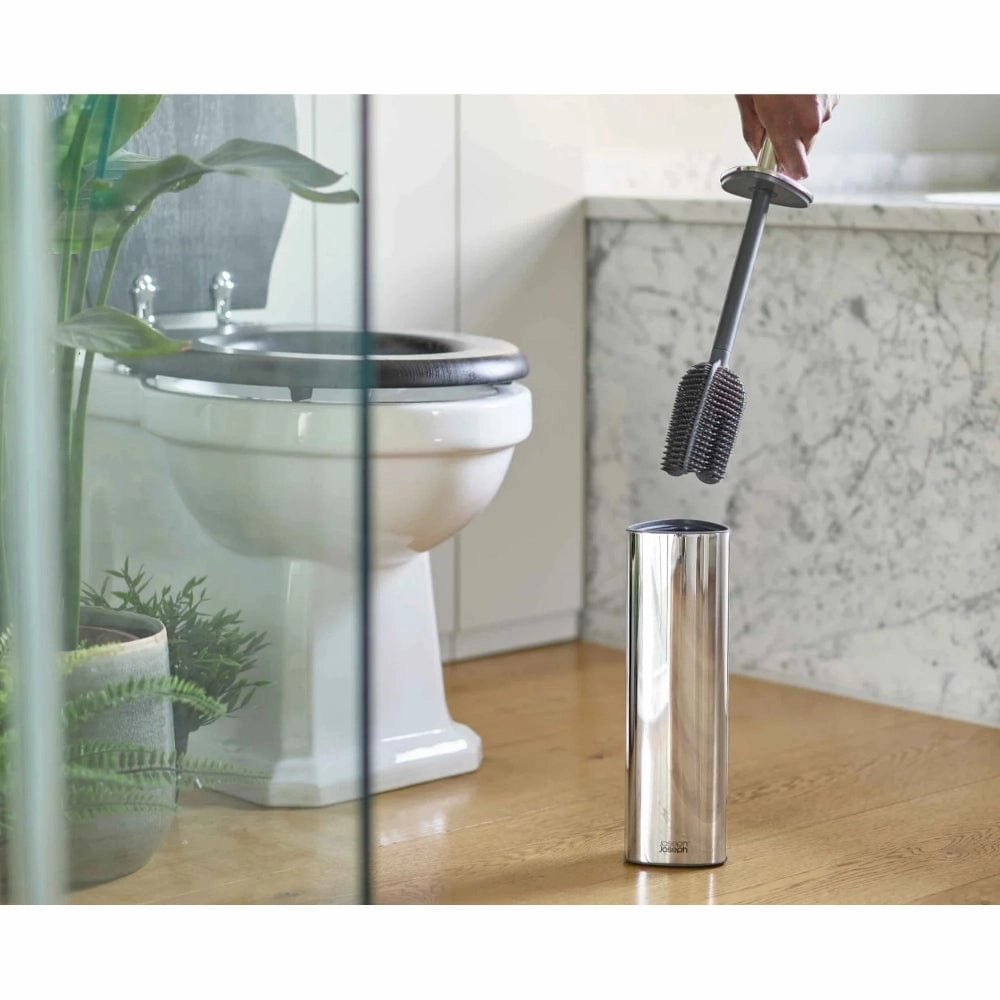 Joseph Joseph Flex 360 Luxe Toilet Brush with Stainless-steel Finish bathroom essentials,bathroom accessories,bathroom set